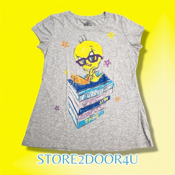 Looney Tunes Warner Brothers Juniors Tweety Bird Graphic T-Shirt L (11-13) - Picture 1 of 6